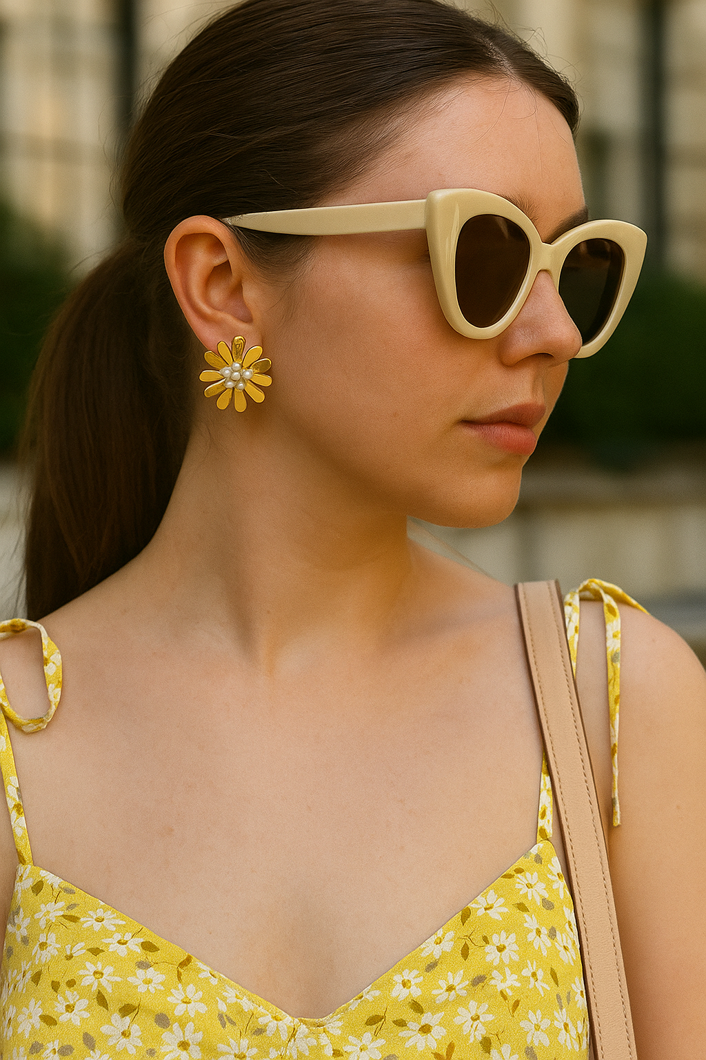 Golden Daisy Bloom Studs