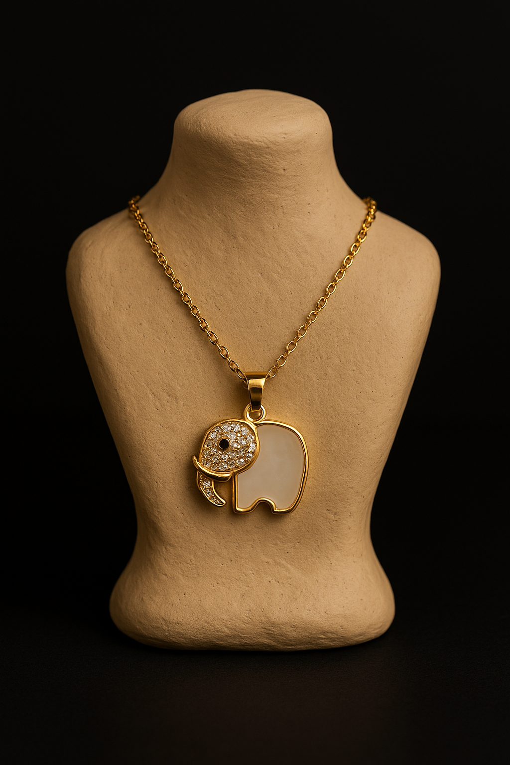 Pearl Glow Elephant Necklace