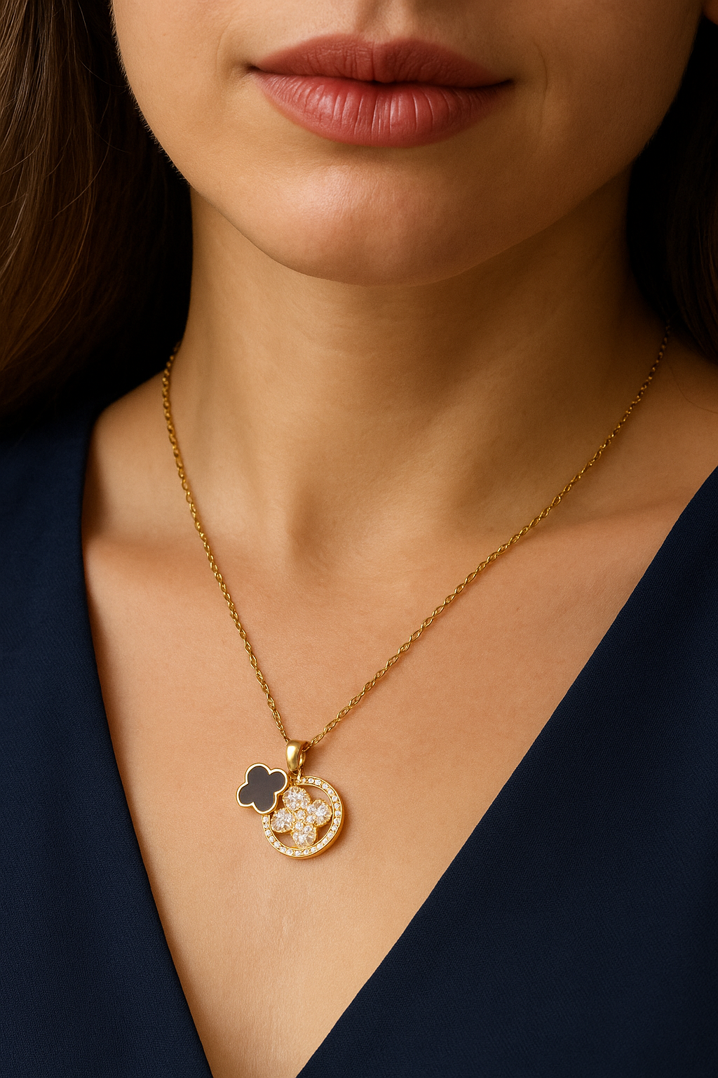 Midnight Clover Luxe Necklace