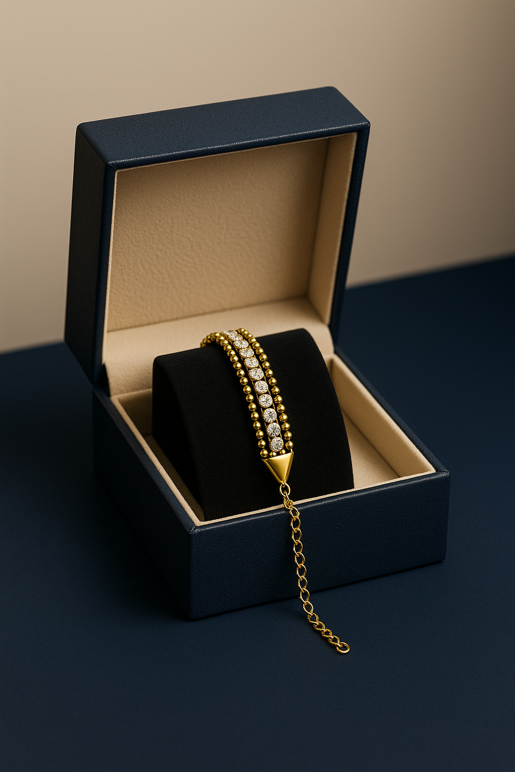 Dazzle-Edge Goldline Bracelet