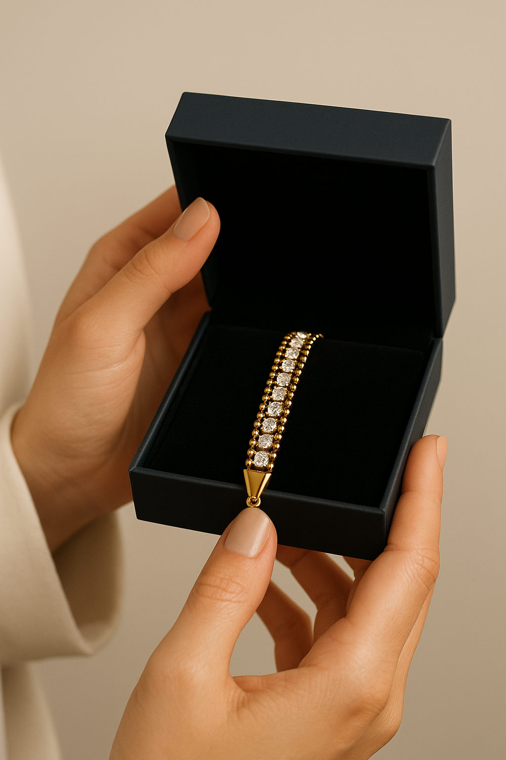 Dazzle-Edge Goldline Bracelet