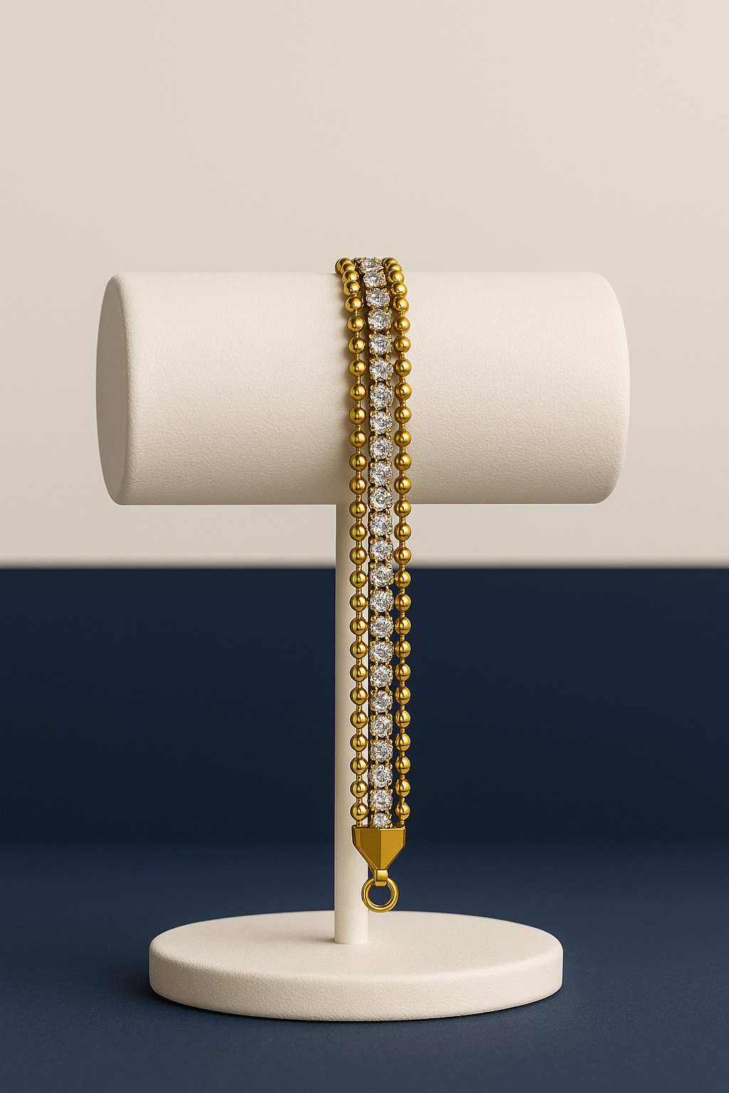 Dazzle-Edge Goldline Bracelet