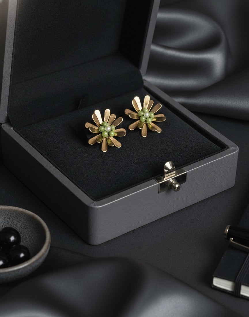 Golden Daisy Bloom Studs