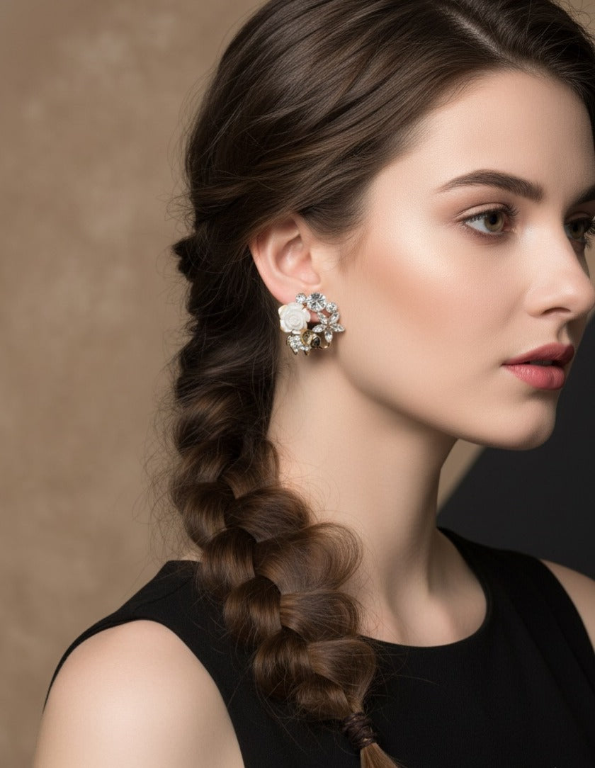 Ivory Garden Elephant Luxe Studs