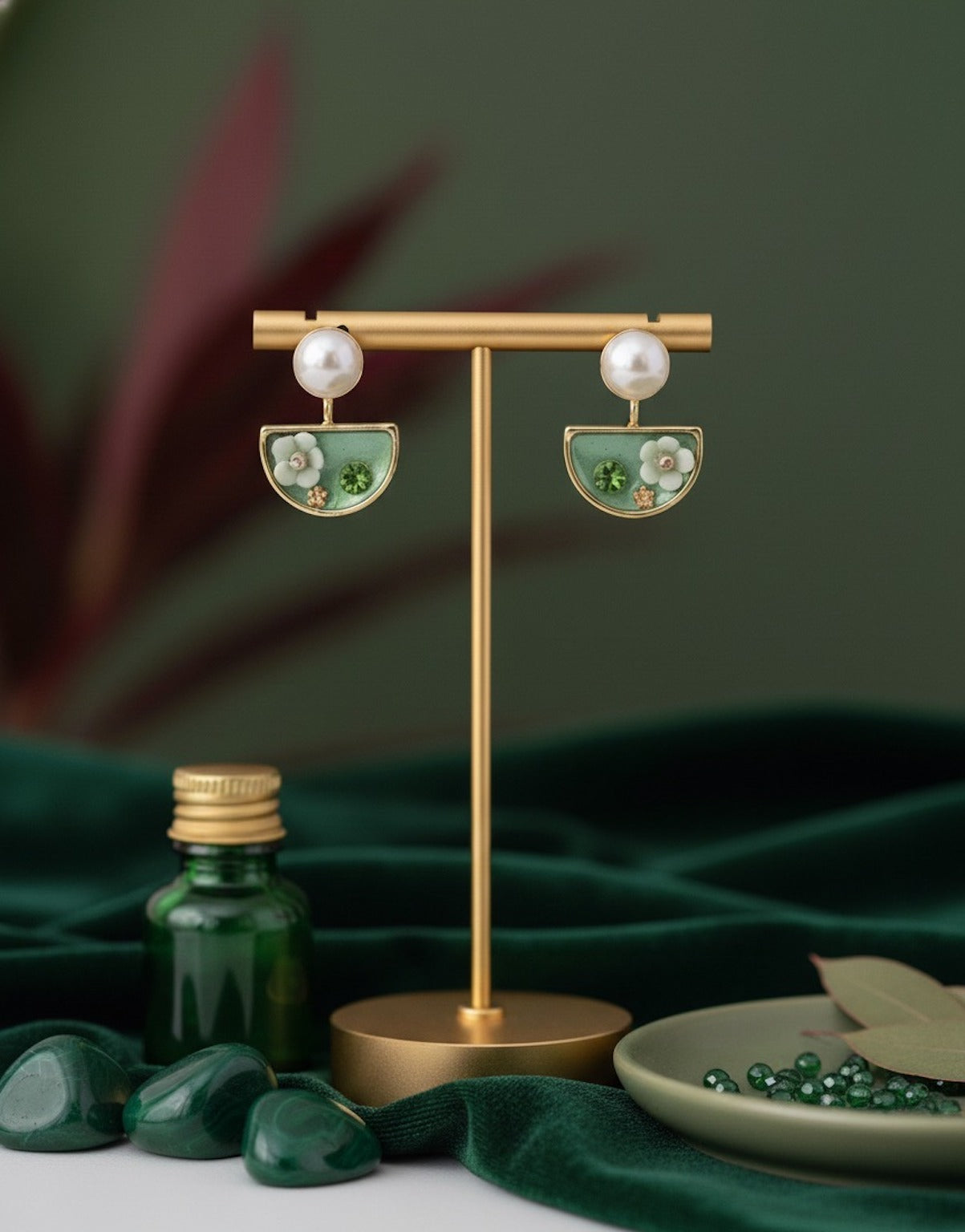 Blossom Pearl-Top Drop Earrings