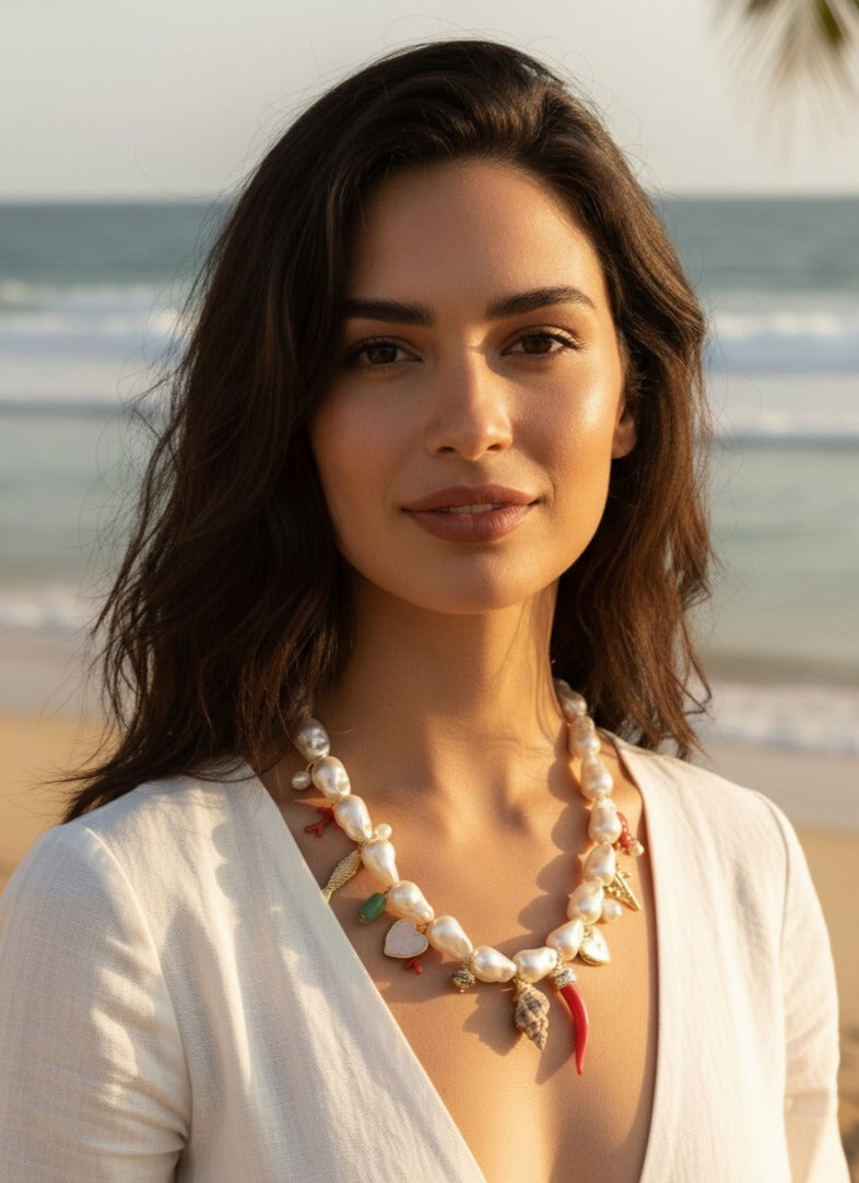 Coastal Charm Pearl Necklace