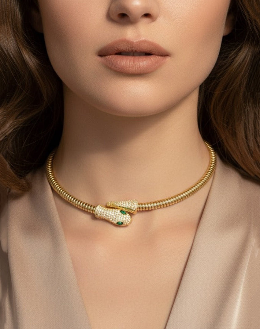 Emerald Serpent Luxe Choker