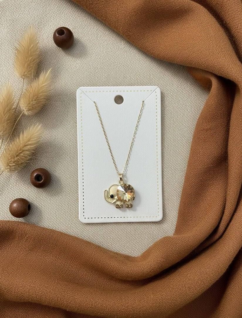 Crystal Elephant Pendant Necklace