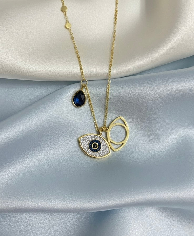 Midnight Aura Evil Eye Necklace