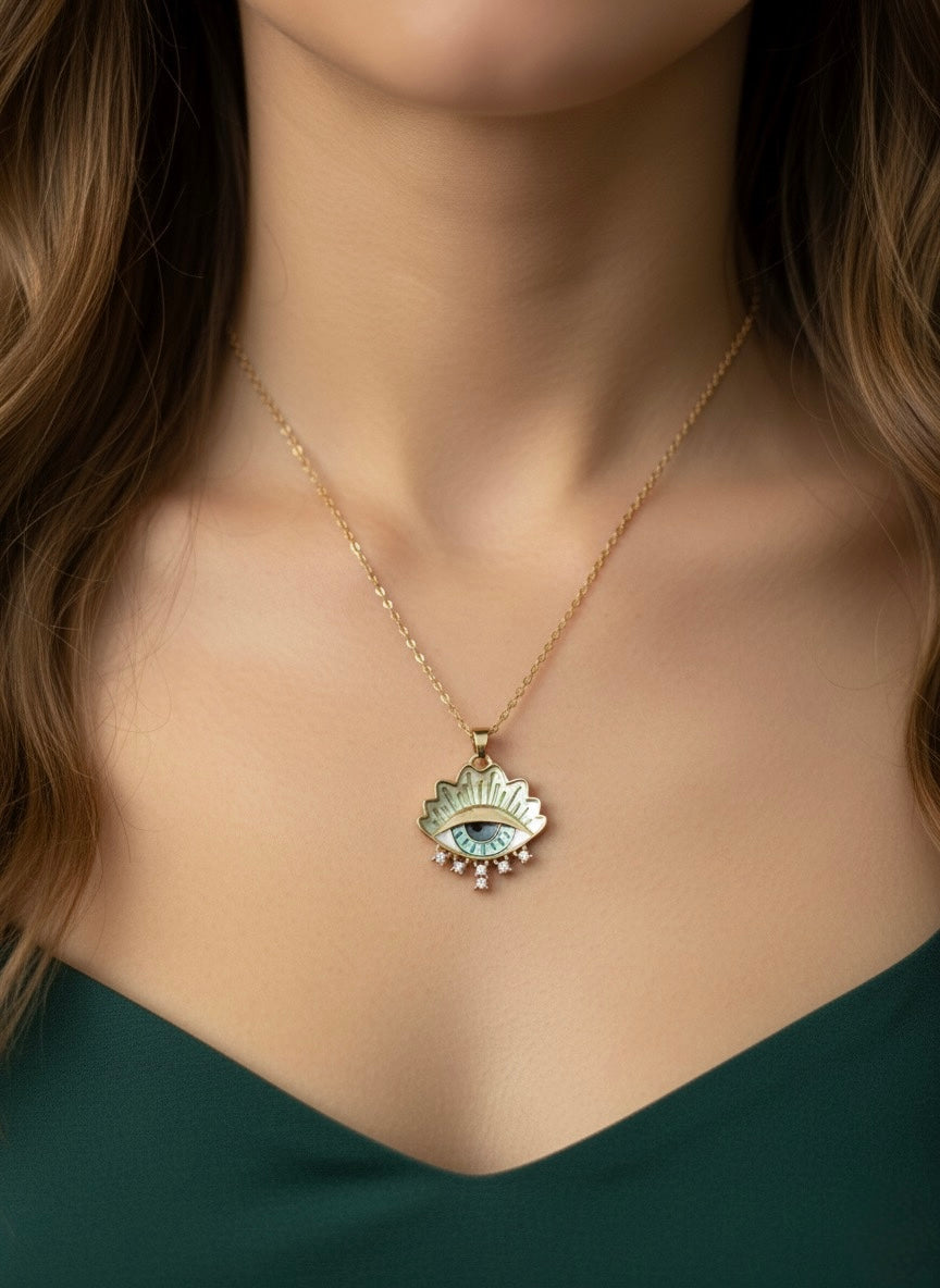 Celestial Eye Charm Necklace