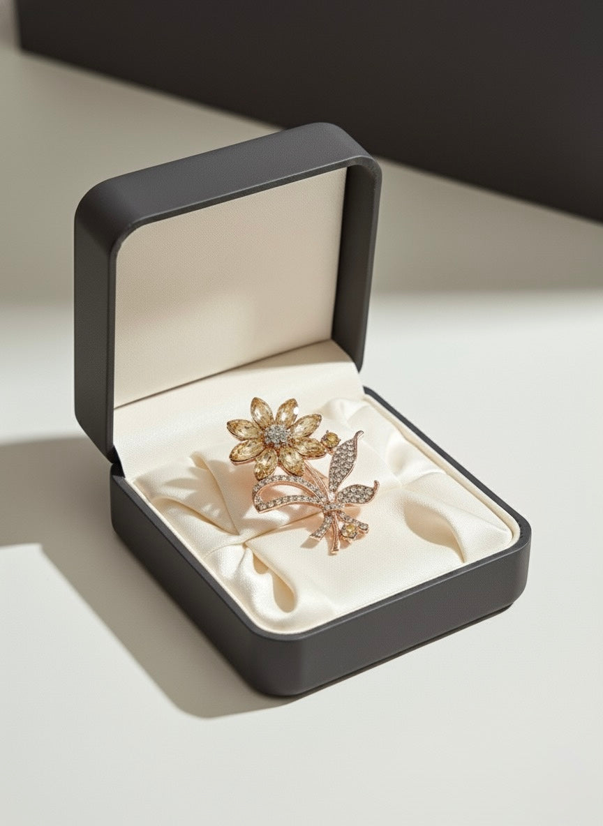Golden Bloom Luxe Brooch