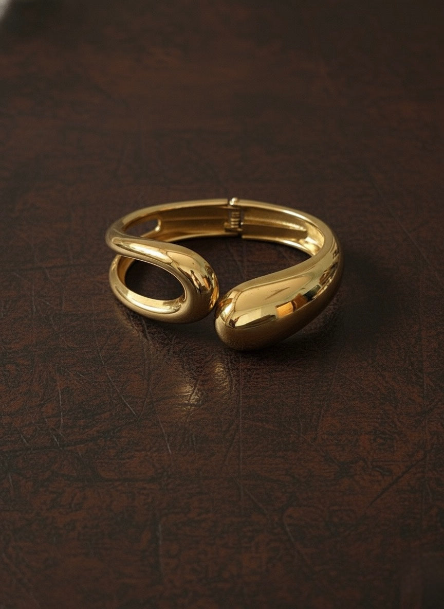 Golden Embrace Cuff Bracelet