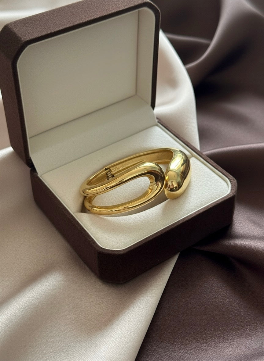 Golden Embrace Cuff Bracelet