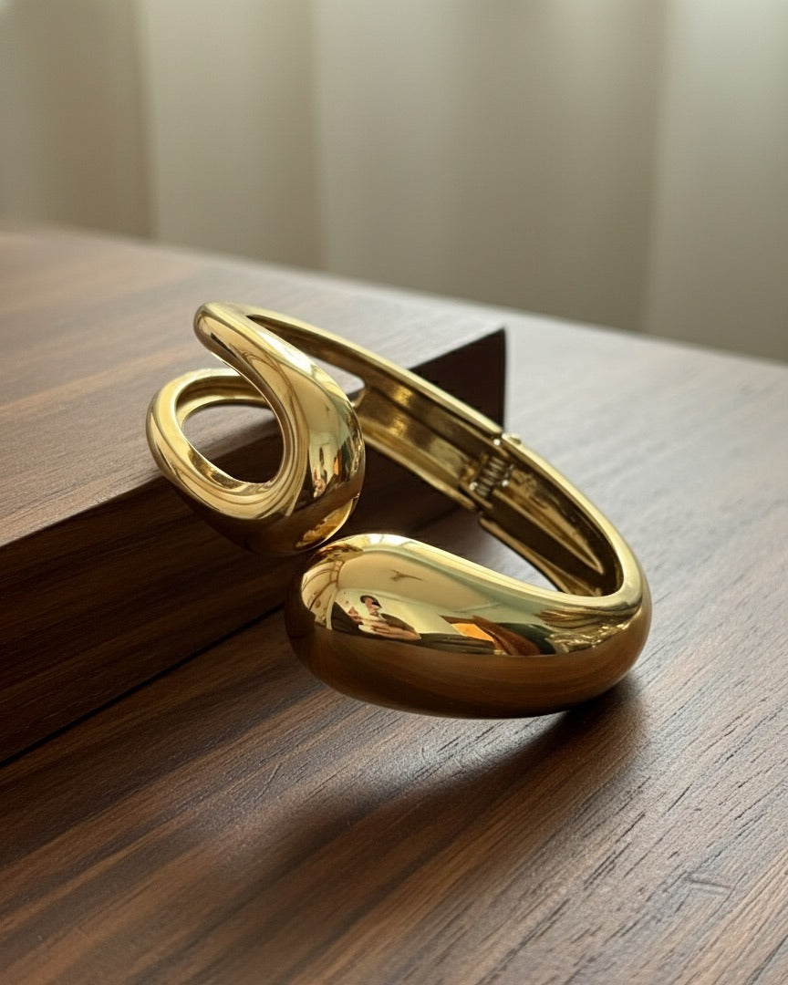Golden Embrace Cuff Bracelet