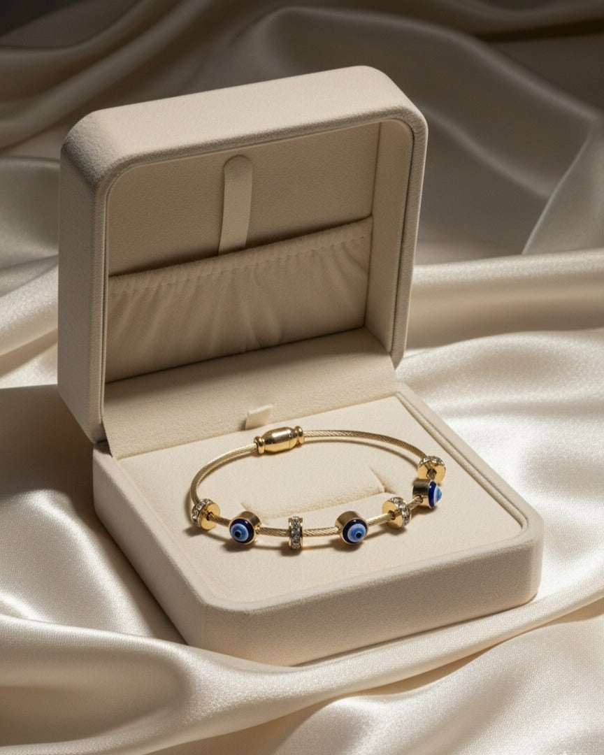 Azure Charm Evil Eye Bracelet