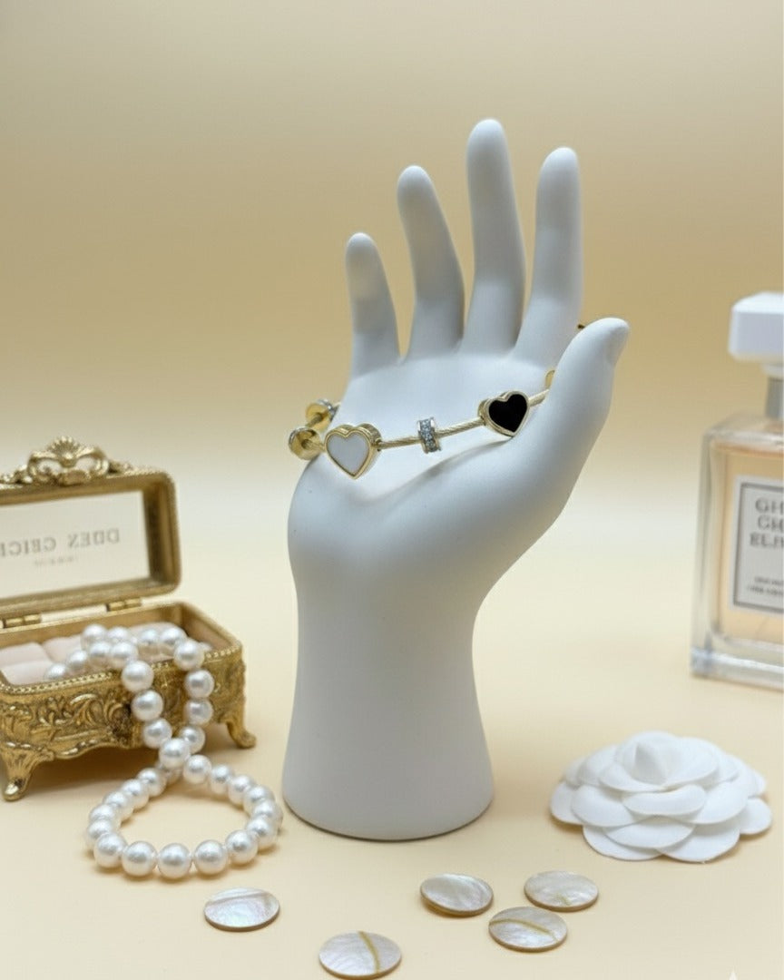 Eternal Duo Heart Cable Bracelet