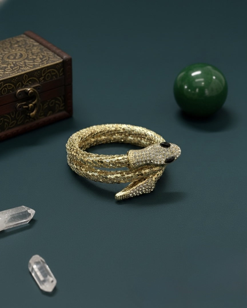 Regal Serpent Luxe Mesh Bracelet