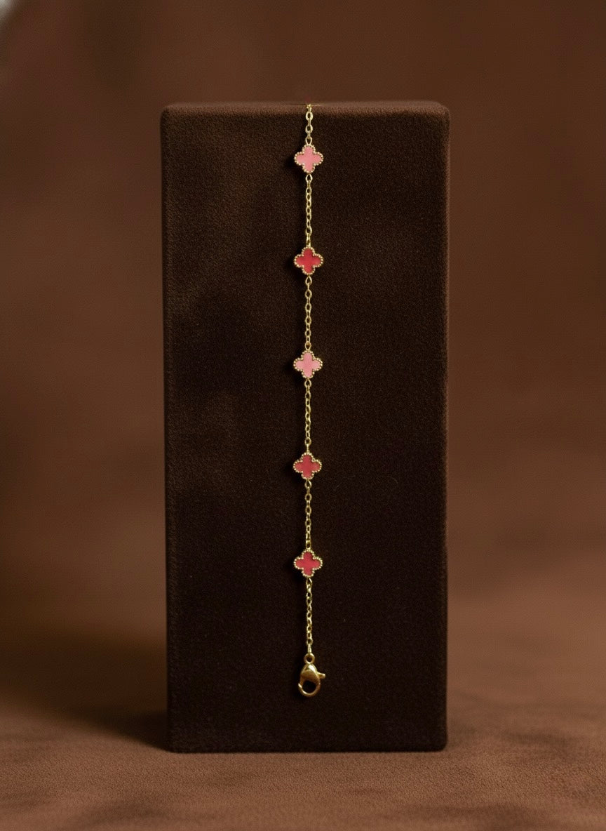 Crimson Clover Bracelet